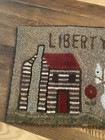 Primitive Hooked Rug American Liberty Rug