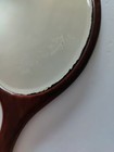  Vintage Hand Held Designed Wood Framed Beveled Glass Mirror 13 