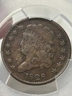 1828 Classic Head Half Cent 13 Stars Pcgs Vf25