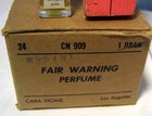    Vintage - Cara Nome - Miniature Glass Perfume Bottle - Fair Warning - Nice 