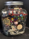 Mystery Jewelry Jar  7-8 Lbs Inc Jar  Costume Jewelry With Possible 925 sterling