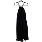 Black Halter Neck Lace Top Dress Gown Elegant Formal Evening Party Size 20