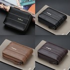 Men s Leather Wallet With Zipper Vintage Credit Card Slots Holder Coin Pocket