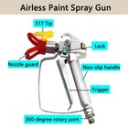 Airless Paint Spray Gun And 50 Feet Hose Swivel Joint Tool Kit With 11 8  Ext   