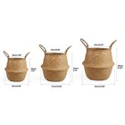 Woven Seagrass Belly Basket For Storage Plant Pot And Laundry  Picnic And Gro   