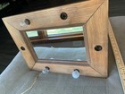 Antique Vintage Wooden Framed Dresser Vanity Wall Beveled Mirror