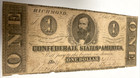 1862 - 1864  1 One Dollar Confederate States Of America Richmond Csa Civil War