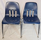 Virco 8 Blue Student Plastic Chair 9000-14 Kindergarden-2nd Grade 22  H X 17  W