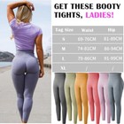 Women High Waist Leggings Yoga Pants Anti-cellulite Fitness Push-up Compression 