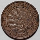 C  D  Peacock Token - Chicago Jewelers - Hard Times Token  1837 