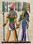 Set Of  4  Rare Egyptian Souvenirs Genuine Egyptian Papyrus Handmade 8x6   