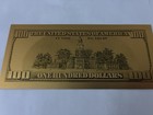 24k Gold  100 Dollar Bill Collectible Novelty Note Textured Foil