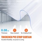 Strip Curtain Pvc Door Curtain 150  X 8  Roll Cooler Freezer Clear Plastic