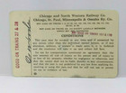 1954 Chicago And North Western System Employee Train Pass Railway Railroad