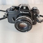 Vintage Nikon Em 35mm Slr Film Camera 50mm F 1 8 Lens Black Japan W strap