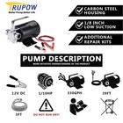 Trupow 12v 1 10hp Mini Portable Electric Water Pump 330gph Battery Powered With 