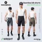 Rockbros Men s Cycling Bib Shorts padded Breathable Bike Seamless Tight Shorts 