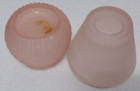 Vintage Fairy Lamp Frosted Glass Pastel Pink Tea Light Candle Holder Mushroom