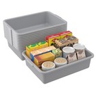 13l Plastic Bus Tub Large Food Serving Bus Boxes Commercial Utility Set  12-pack