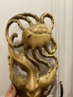Indonesian Hand Carved Wood Carved Tribal Mask With Octopus Wall Decor 