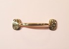 3-1 4  Center Front Mount Solid Brass Hoosier Pull