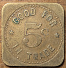 Detroit  Michigan Mi Gerhard Dickhoff Saloon Liquor Business 5   Trade Token