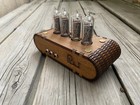 Nixie Tube Clock In-14 Gofra  Oak Enclosure  24 Hf  Ups Fast Shipping Worldwide 