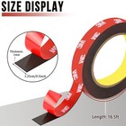 2 Rolls Double Sided Tape Heavy Duty  0 5in X 16 5ft Two Sided Mounting Tape Wat