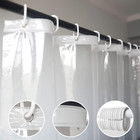 Aoohome Clear 72 Width X 66 Height Inch Short Shower Curtain Liner  Plastic Peva