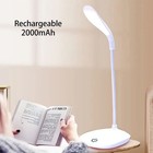 Usb Led Desk Light Dimmable Bedside Reading Lamp Rechargeable Touch Control -   