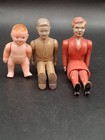 Vintage Renwal Dollhouse Family Son Mother Baby Plastic 4  Inches