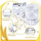 30 Pcs Mini Plastic Beer Mugs 1 Oz Clear Glasses Shot With Handles Reusable