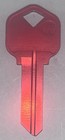 Aluminum Key Blank Kw-1 Red Free Shipping Light Weight