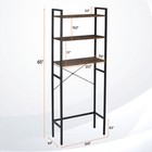 3 Tiers Bathroom Space Saver Shelving Furniture Behind Toilet Storage Brown