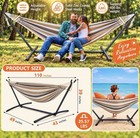 Gyroor Adjustable Hammock With Freestand 600 Lb Capacity Outdoor Bed Coffee