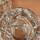 Pair Kosta Boda Crackle Clear Glass Votive Candle Holders   sa Jungnelius