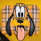 Loungefly Disney Pluto 95th Anniversary Plaid Zip Around Wallet New