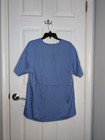 Carhartt Men   s Large Cell Blue Force Cross-flex Scrubs Set V-neck Top   Pants