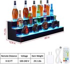 Led Lighted Liquor Bottle Display Bar Shelf Rf   App Control 2 3 4 Step Stand