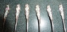 6 Vintage R Blackinton   Co Sterling Enamel Orange   Citrus Spoons 90 Grams