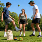 3-pack Footbag Set  hackey Sack  8-panel Micro-suede Sand-filled With Canvas Bag