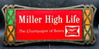 Vintage 1972 Miller High Life Champagne Of Beers Lighted Bar Sign Works
