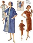 Simplicity 8980 Misses Vintage 1950 s Dress   Lined Coat Sewing Pattern Sz 6-14