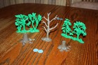 Marx Army Battleground Accessories - 2 Two-tree Stands And 3 Dead Trees - Mpc