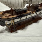 Vintage Wood Model Navy Sailing Ship Uss Constitution Boat 22 In Long 19 Ta11