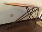 Antique Wooden 47  Full Size Folding Ironing Board Unique Vintage Primitive Usa