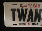 George Strait Country Music Concert Tour License Plate 