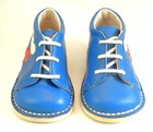 De Osu -baby Boys Vintage Blue Leather Airplane Boots -european Shoes -size 2-4