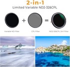 K f Concept 77mm Nd2-nd32 cpl 2 In 1 Filter Variable Fader Multi Function Filter