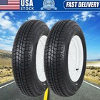 2 Pack 15  Trailer Tires St205 75d15 205 75 D 15 6 Ply 5 Lug On 4 5  205 75 15